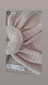Headwrap TURBAN Lina - Waffle knit BEIGE - Da neonato ad adulto